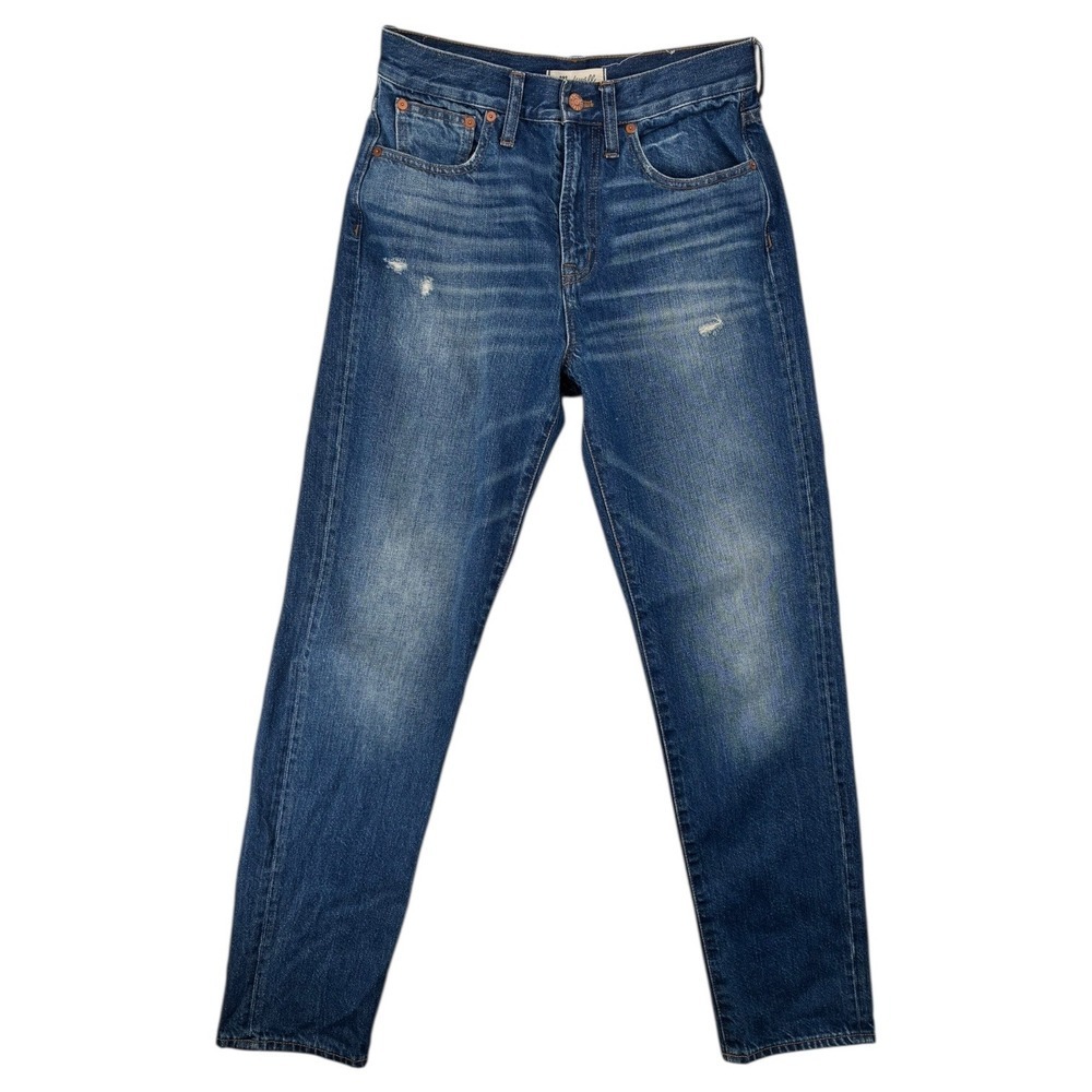 Madewell Blue‎ Slim Straight Jeans Womens 27 High Rise Vintage Wash 100% Cotton
